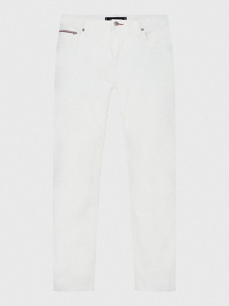 White Men's Tommy Hilfiger Denton straight fit white Jeans | AU_M31365