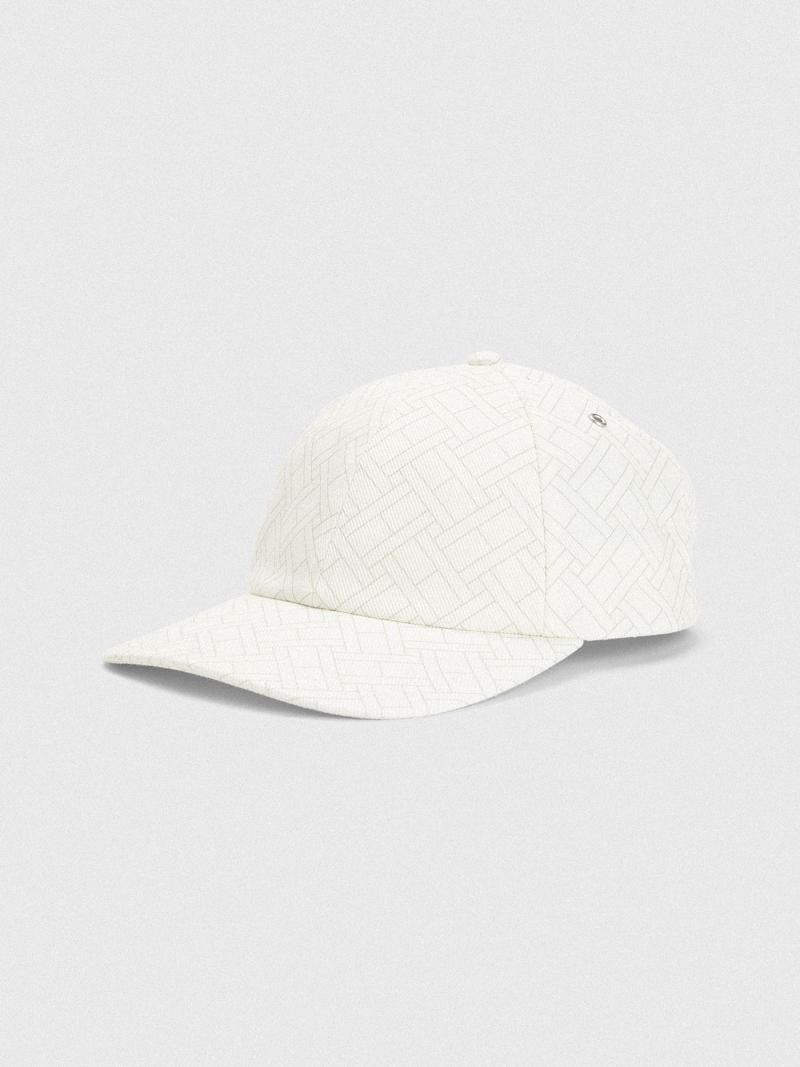 White Men\'s Tommy Hilfiger Hilfiger Flag Soft Hats | AU_M31731