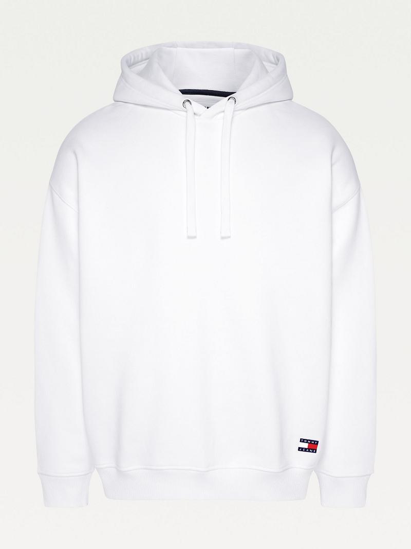 White Men's Tommy Hilfiger Organic cotton modern Hoodies | AU_M31455