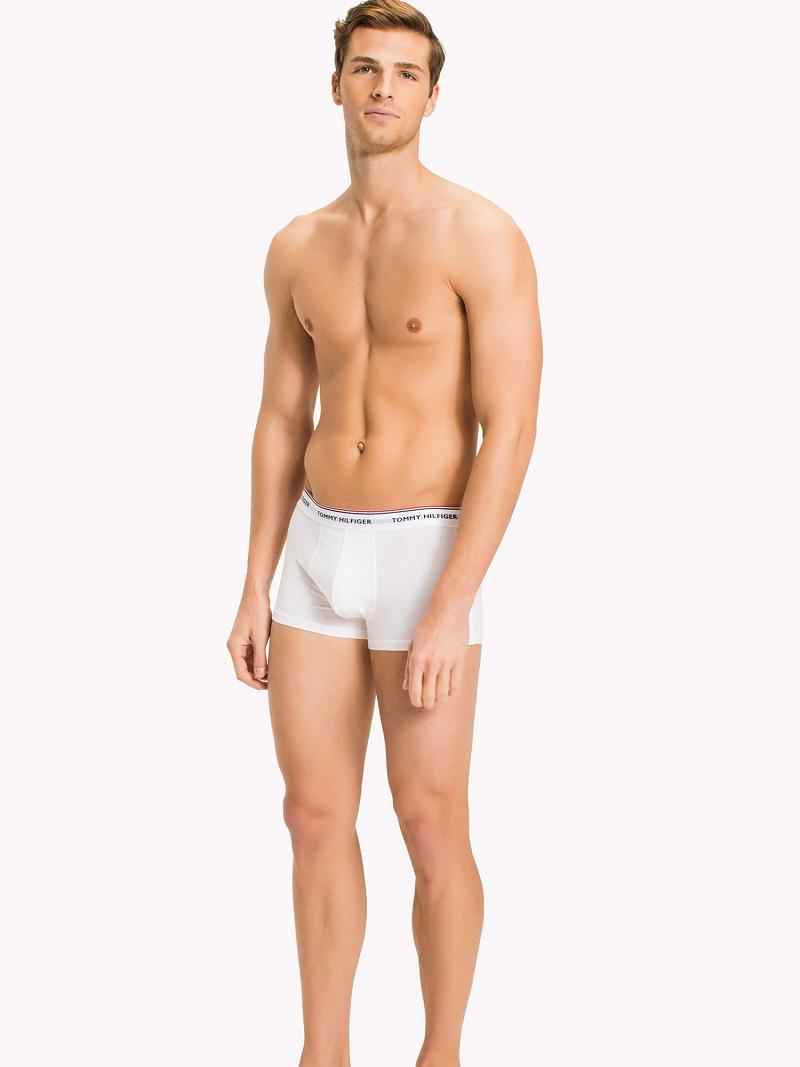 White Men's Tommy Hilfiger Premium essentials low rise trunk 3pk Trunks | AU_M31526