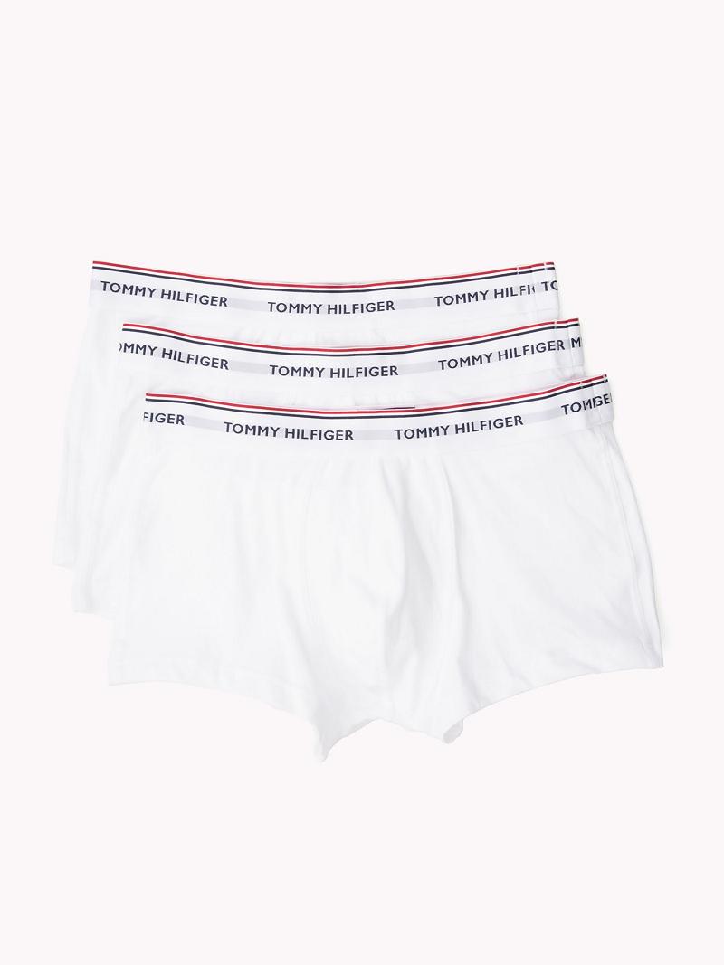 White Men\'s Tommy Hilfiger Premium essentials low rise trunk 3pk Trunks | AU_M31526