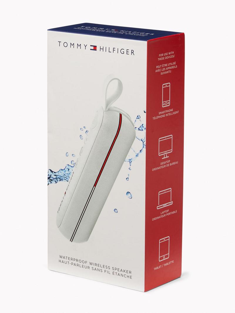 White Men's Tommy Hilfiger TH Waterproof Wireless Speaker Technology | AU_M31794