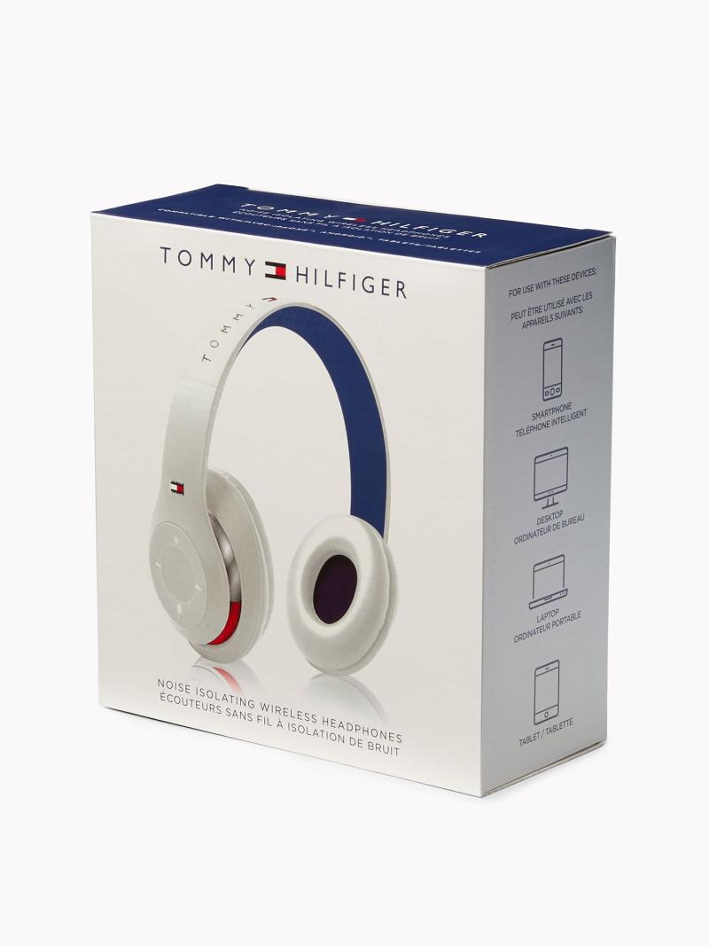 White Men's Tommy Hilfiger TH Wireless Headphones Technology | AU_M31796