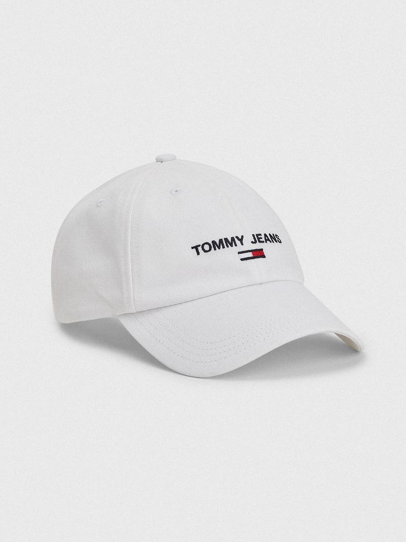 White Men\'s Tommy Hilfiger Tommy Jeans Flag Hats | AU_M31738