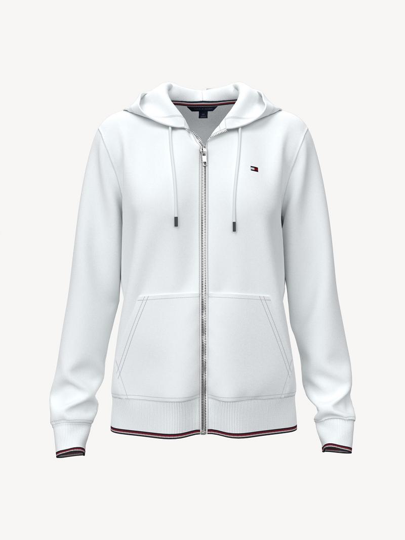 White Women\'s Tommy Hilfiger Essential Hoodies | AU_W21142