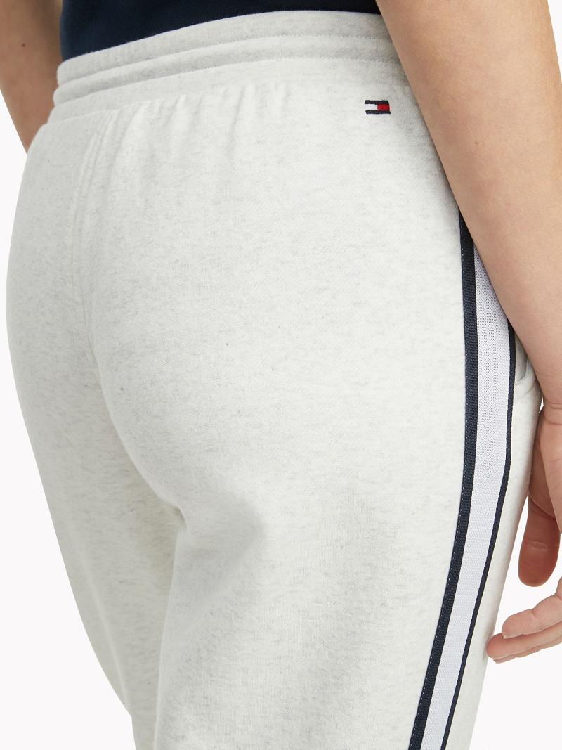 White Women's Tommy Hilfiger Essential Stripe Sweatpant Pants | AU_W21243