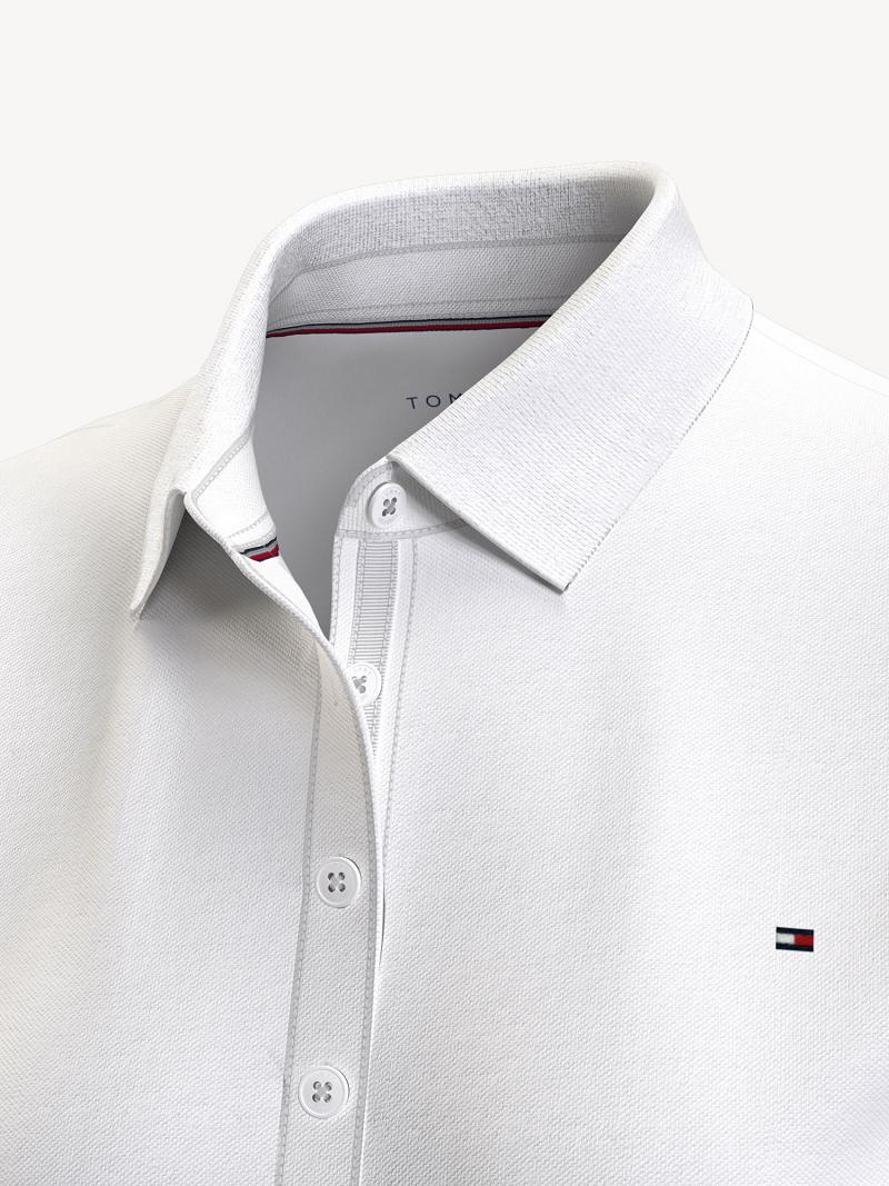 White Women's Tommy Hilfiger Essential Solid Polos | AU_W21266