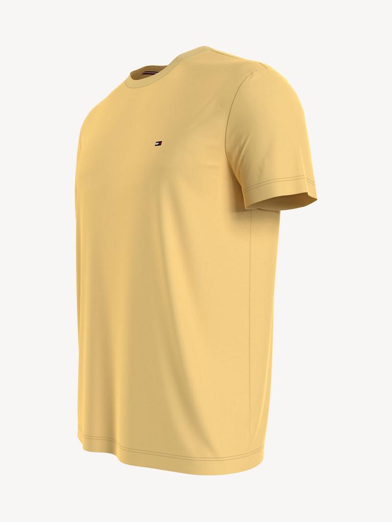 Yellow Men's Tommy Hilfiger Essential Solid T Shirts | AU_M31033