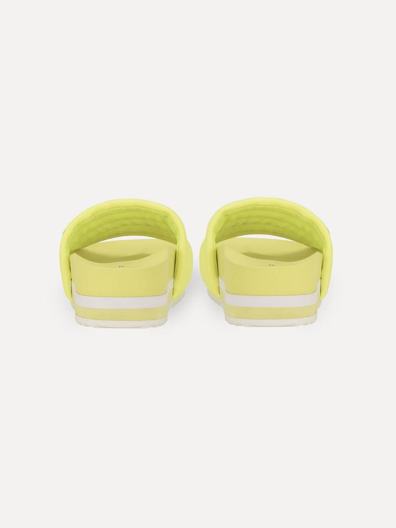 Yellow Women's Tommy Hilfiger Fluorescent Platform Sandals | AU_W21609