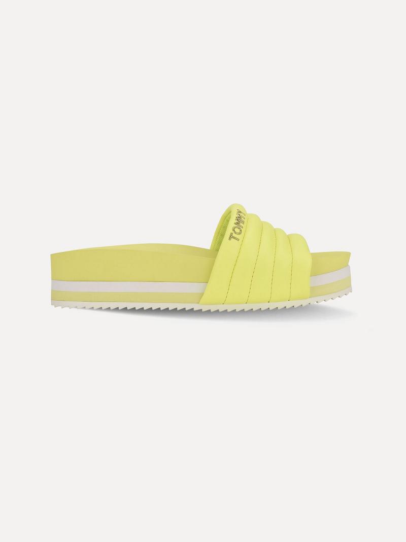 Yellow Women's Tommy Hilfiger Fluorescent Platform Sandals | AU_W21609