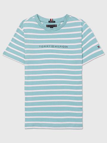 Aqua Kids' Tommy Hilfiger Stripe T Shirts | AU_G1265