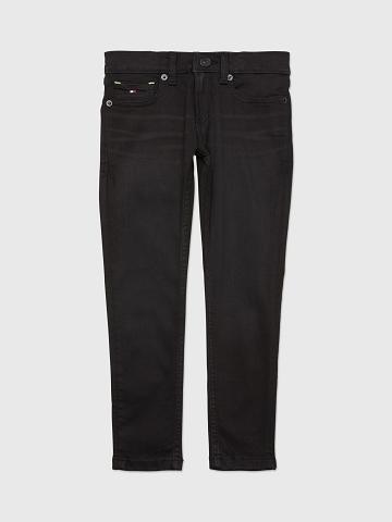 Black Kids' Tommy Hilfiger Straight Jeans | AU_B2051