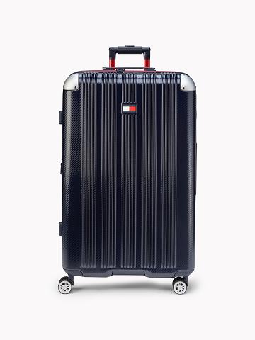 Black Men's Tommy Hilfiger 28" Spinners Suitcases | AU_M31764