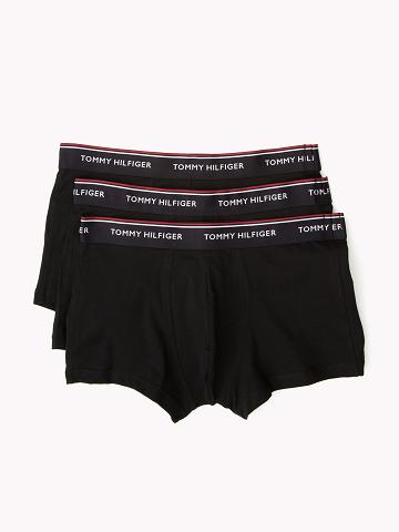 Black Men's Tommy Hilfiger Premium essentials low rise trunk 3pk Trunks | AU_M31527