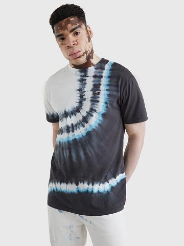 Black Men's Tommy Hilfiger Tie-dye T Shirts | AU_M31081