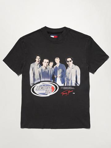 Black Women's Tommy Hilfiger Organic Cotton Backstreet Boys T Shirts | AU_W21464