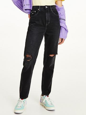 Black Women's Tommy Hilfiger Recycled Mom Fit Jeans | AU_W21206