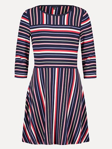 Blue Kids' Tommy Hilfiger Big Map Stripe Dresses | AU_G1044