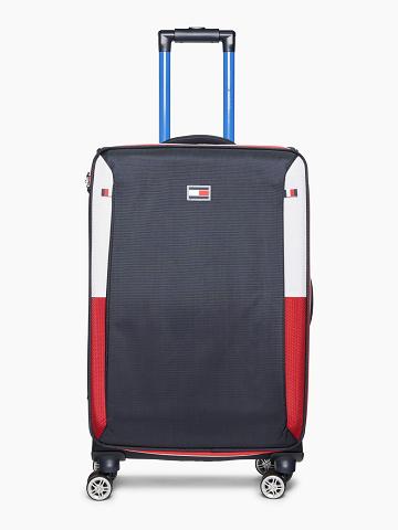 Blue Men's Tommy Hilfiger 25" Soft Case Luggage Suitcases | AU_M31760