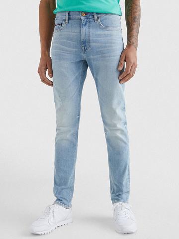 Blue Men's Tommy Hilfiger Slim fit faded wash Jeans | AU_M31379