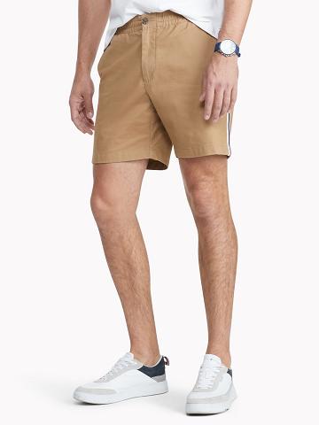 Brown Men's Tommy Hilfiger Side stripe 7" Shorts | AU_M31222