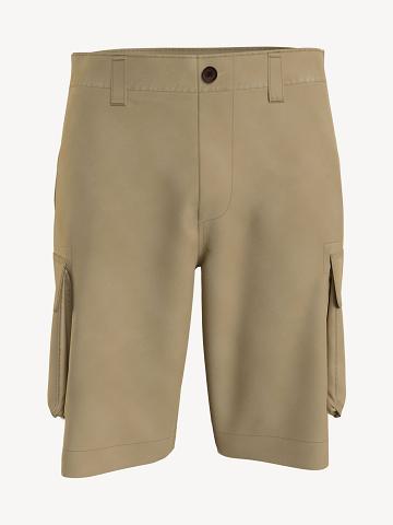 Brown Men's Tommy Hilfiger Solid Cargo Shorts | AU_M31224