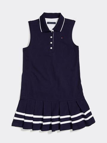 Grey Kids' Tommy Hilfiger Big Sleeveless Pleated Dresses | AU_G1049