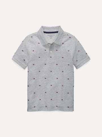 Grey Kids' Tommy Hilfiger Flag Polos | AU_B2063