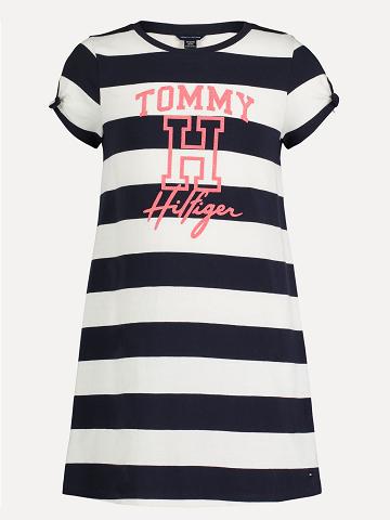 Navy Kids' Tommy Hilfiger Little Rugby T-Shirt Dresses | AU_G1072