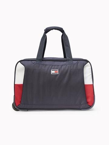 Navy Men's Tommy Hilfiger 22" Rolling Duffle Suitcases | AU_M31759