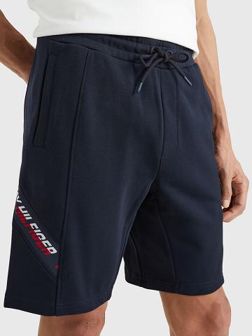 Navy Men's Tommy Hilfiger Logo Tape Shorts | AU_M31213