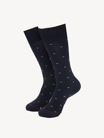 Navy Men's Tommy Hilfiger Trouser 2PK Socks | AU_M31754