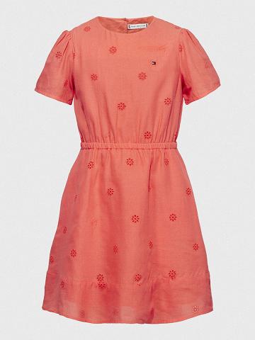 Orange Kids' Tommy Hilfiger Embroidered Dresses | AU_G1054