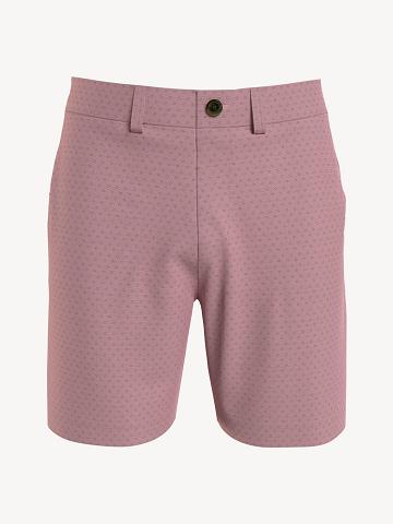 Pink Men's Tommy Hilfiger Square print 7" Shorts | AU_M31226