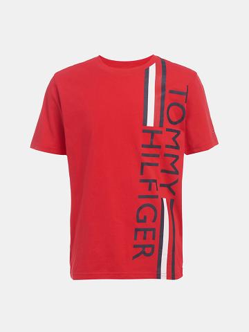 Red Kids' Tommy Hilfiger Little Tommy Stripe T Shirts | AU_B2190