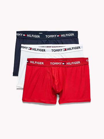 Red Men's Tommy Hilfiger Everyday microfiber trunk 3pk Trunks | AU_M31514