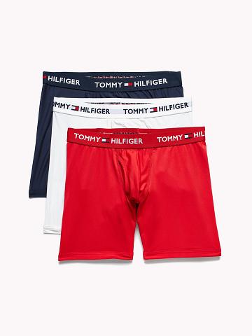 Red Men's Tommy Hilfiger Everyday microfiber boxer brief 3pk Boxer Briefs | AU_M31600