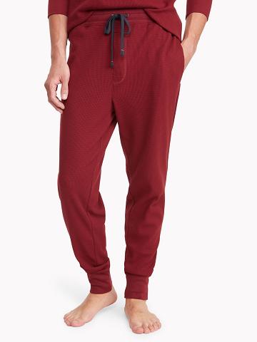 Red Men's Tommy Hilfiger Thermal drawstring Jogger | AU_M31355