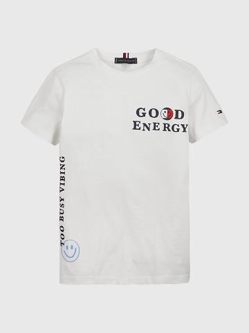 White Kids' Tommy Hilfiger Good Energy T Shirts | AU_B2175