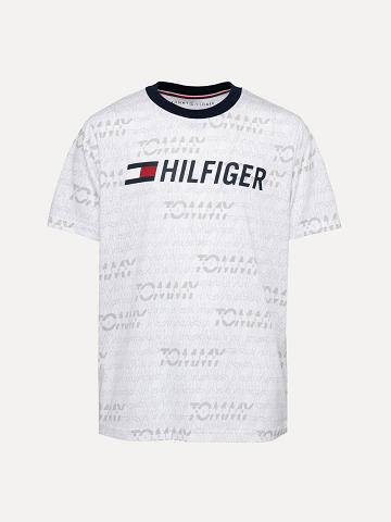 White Kids' Tommy Hilfiger Little Tommy Print T Shirts | AU_B2188