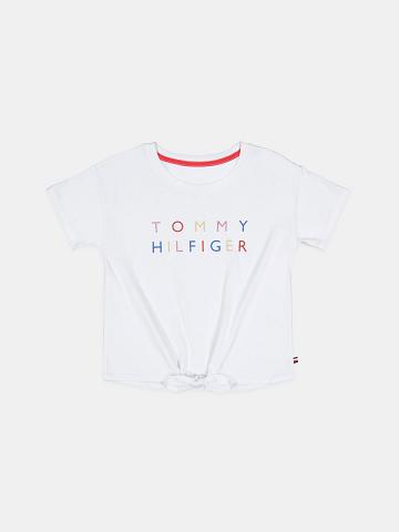 White Kids' Tommy Hilfiger Little Tommy Bow T Shirts | AU_G1251