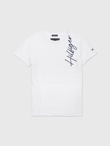 White Kids' Tommy Hilfiger Signature T Shirts | AU_G1257