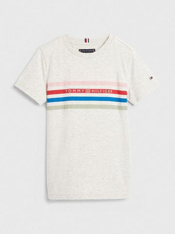 White Kids' Tommy Hilfiger Spring Stripe T Shirts | AU_B2209