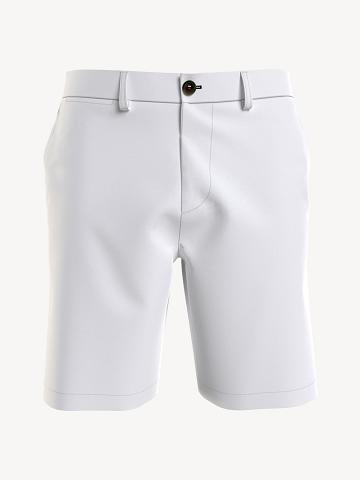 White Men's Tommy Hilfiger Essential 9" denton straight fit Shorts | AU_M31201