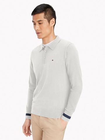 White Men's Tommy Hilfiger Regular fit Polos | AU_M31294