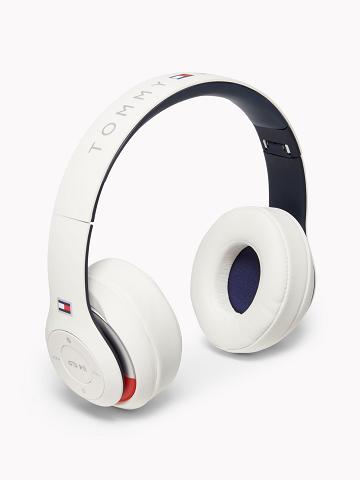 White Women's Tommy Hilfiger TH Wireless Headphones Technology | AU_W21698